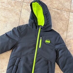 Hurley Black Jacket with Neon Green Highlights